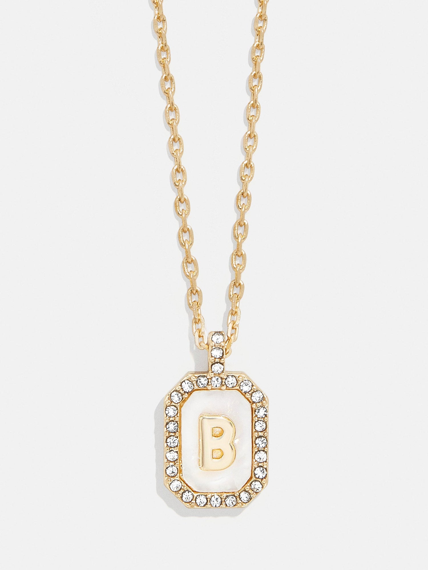 Gold &amp; Mother of Pearl Initial Necklace