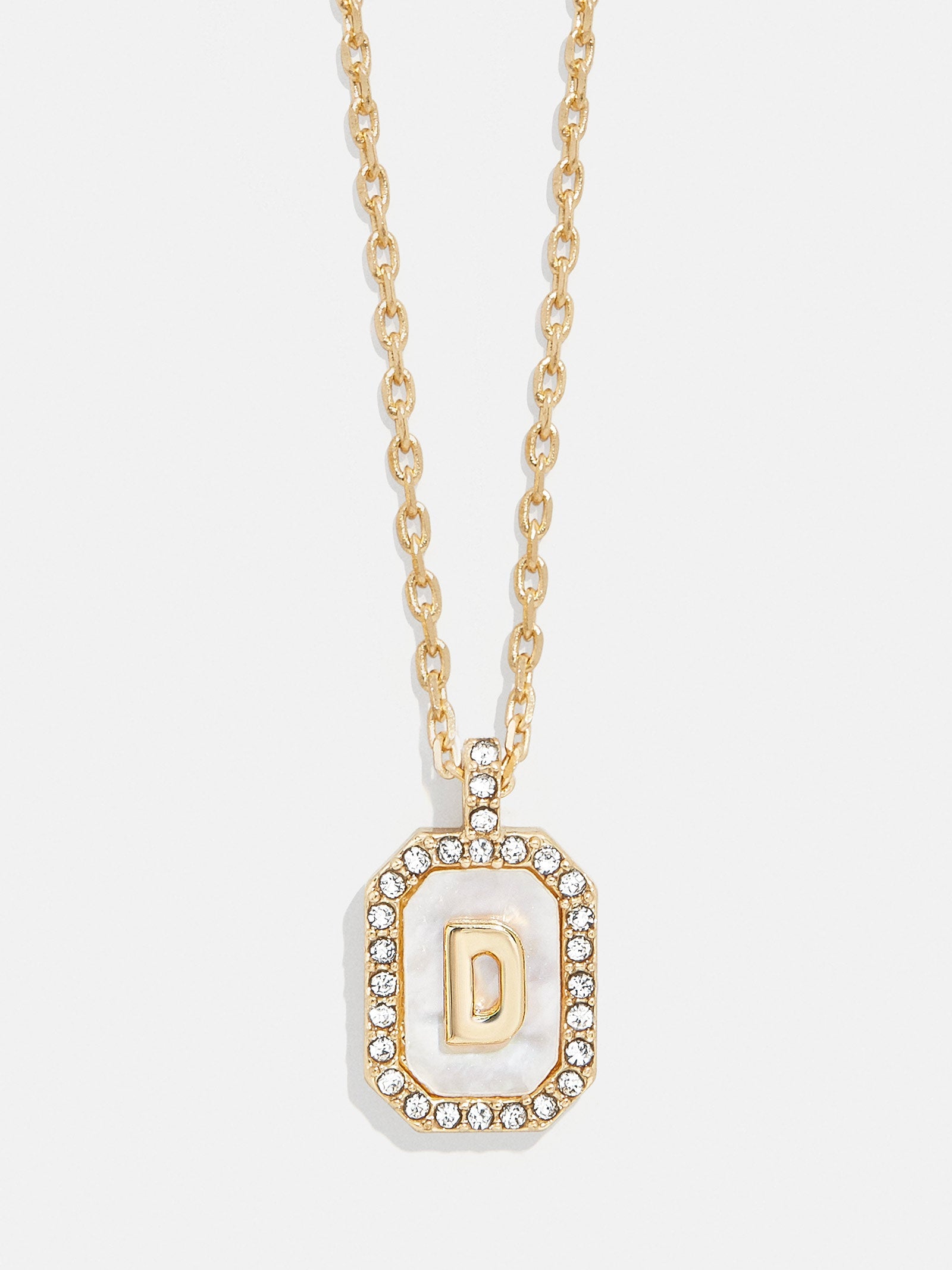 Gold &amp; Mother of Pearl Initial Necklace