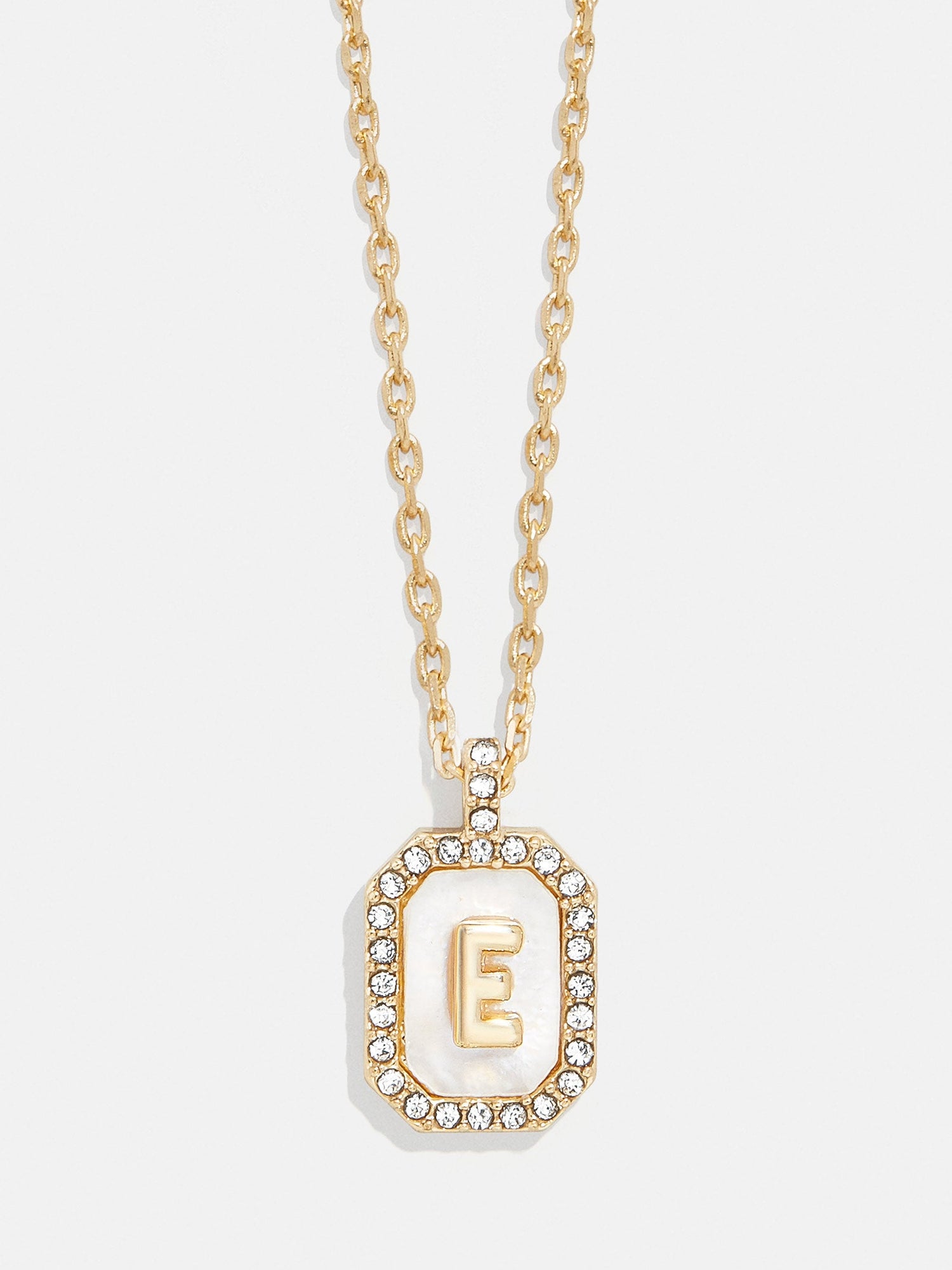 Gold &amp; Mother of Pearl Initial Necklace