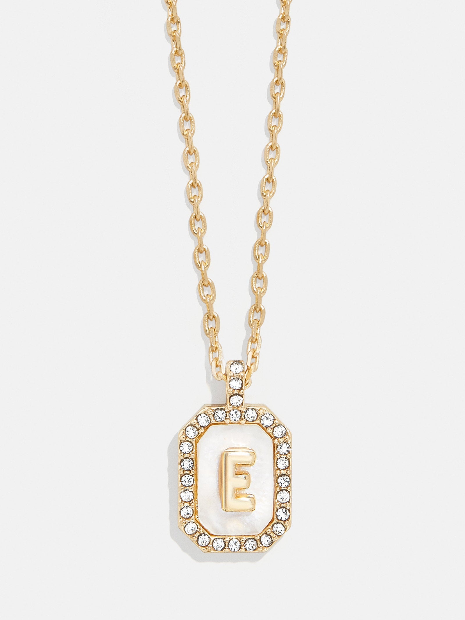 Gold &amp; Mother of Pearl Initial Necklace