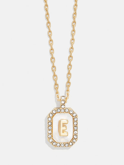Gold &amp; Mother of Pearl Initial Necklace