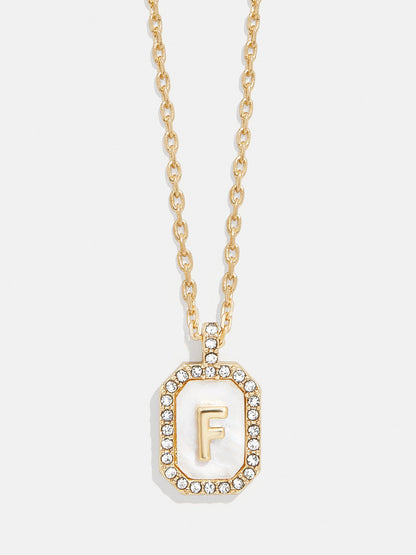 Gold &amp; Mother of Pearl Initial Necklace