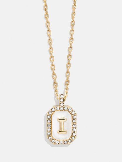 Gold &amp; Mother of Pearl Initial Necklace