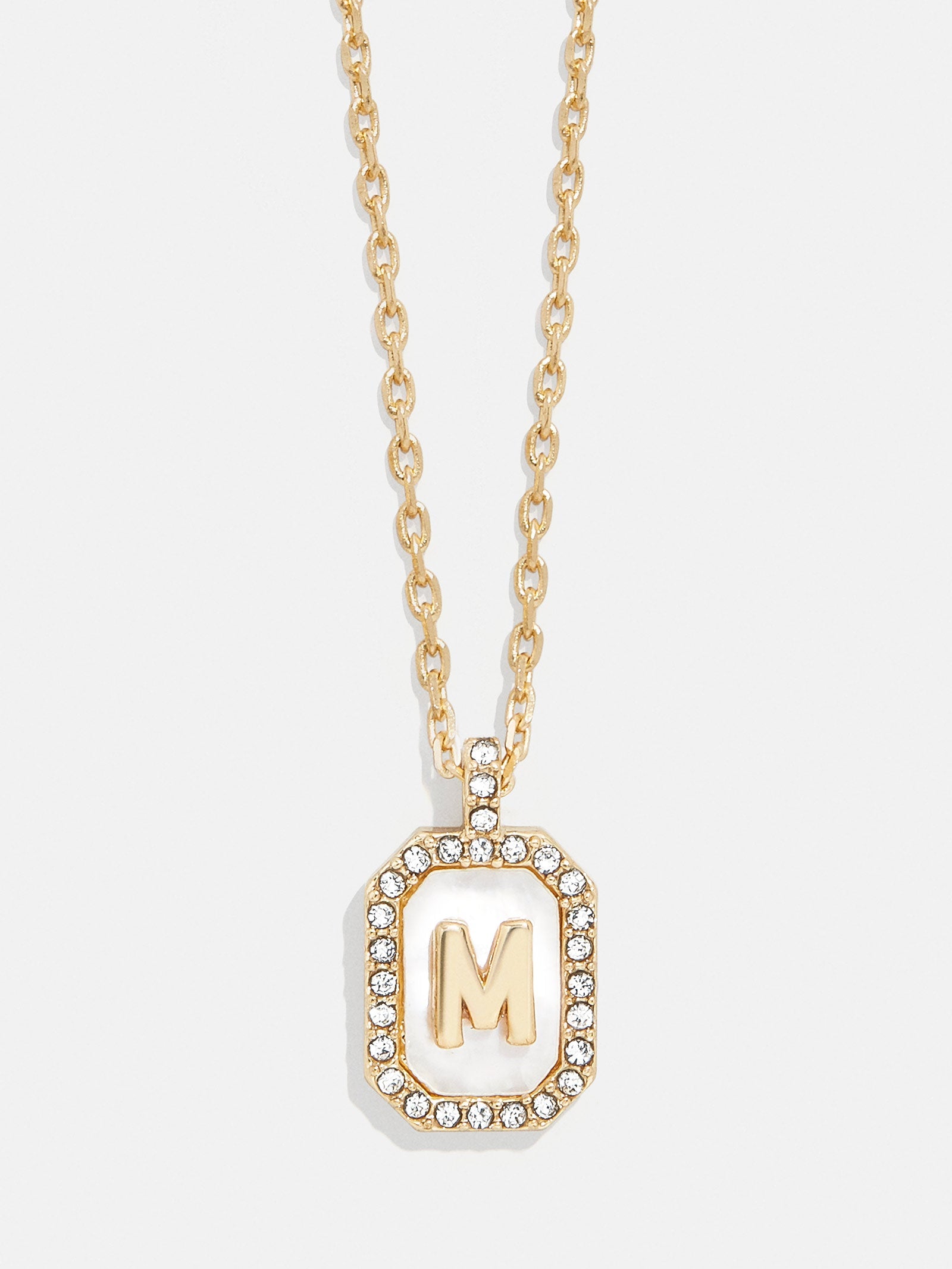 Gold &amp; Mother of Pearl Initial Necklace