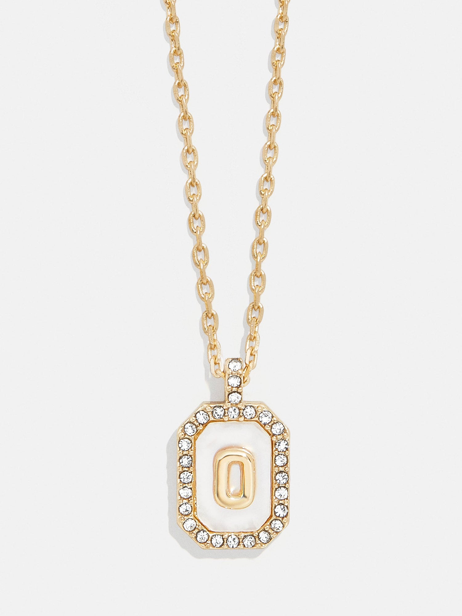 Gold &amp; Mother of Pearl Initial Necklace