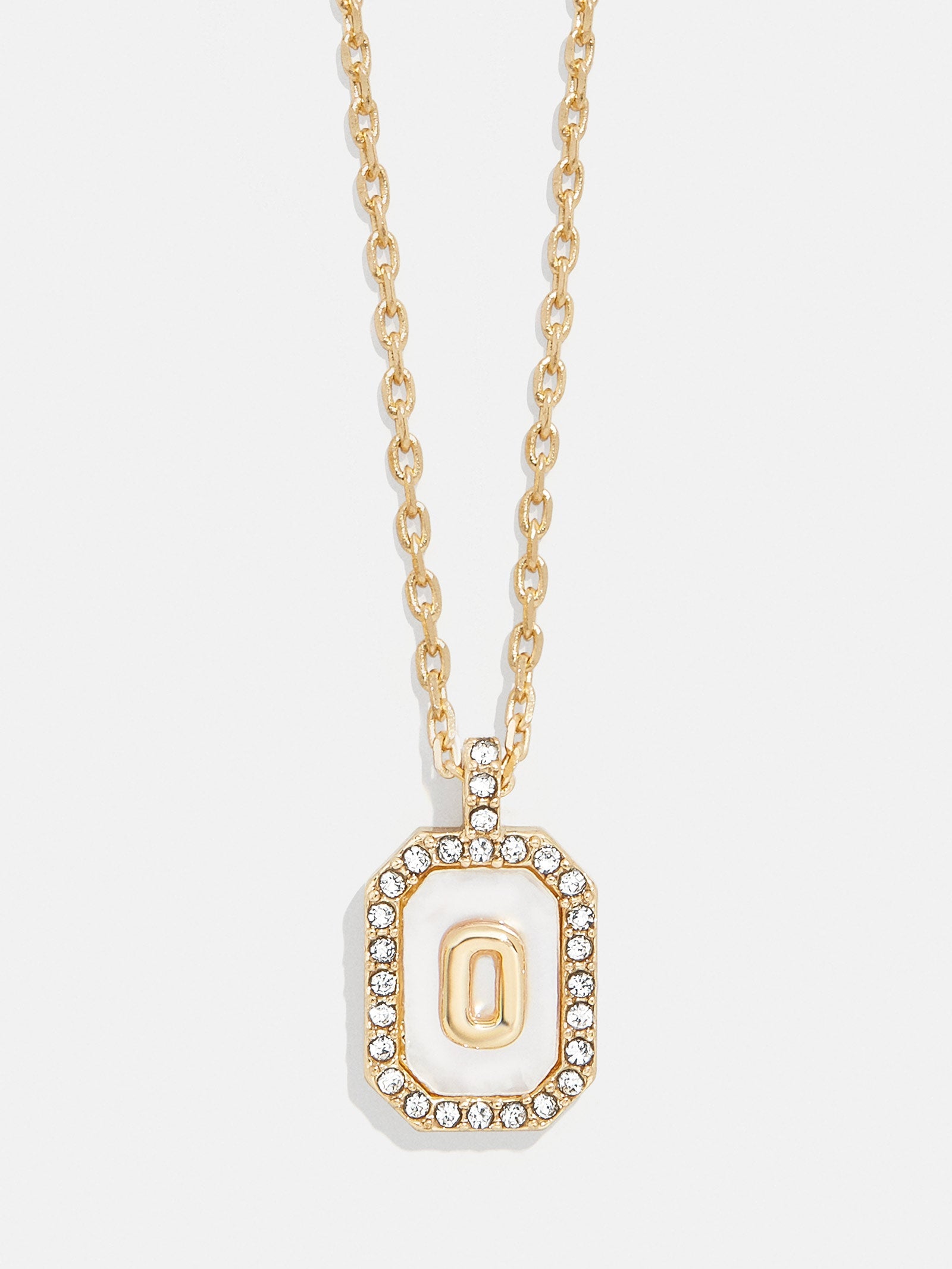 Gold &amp; Mother of Pearl Initial Necklace