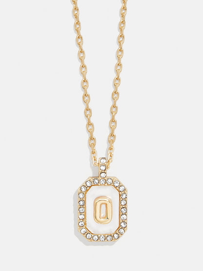 Gold &amp; Mother of Pearl Initial Necklace