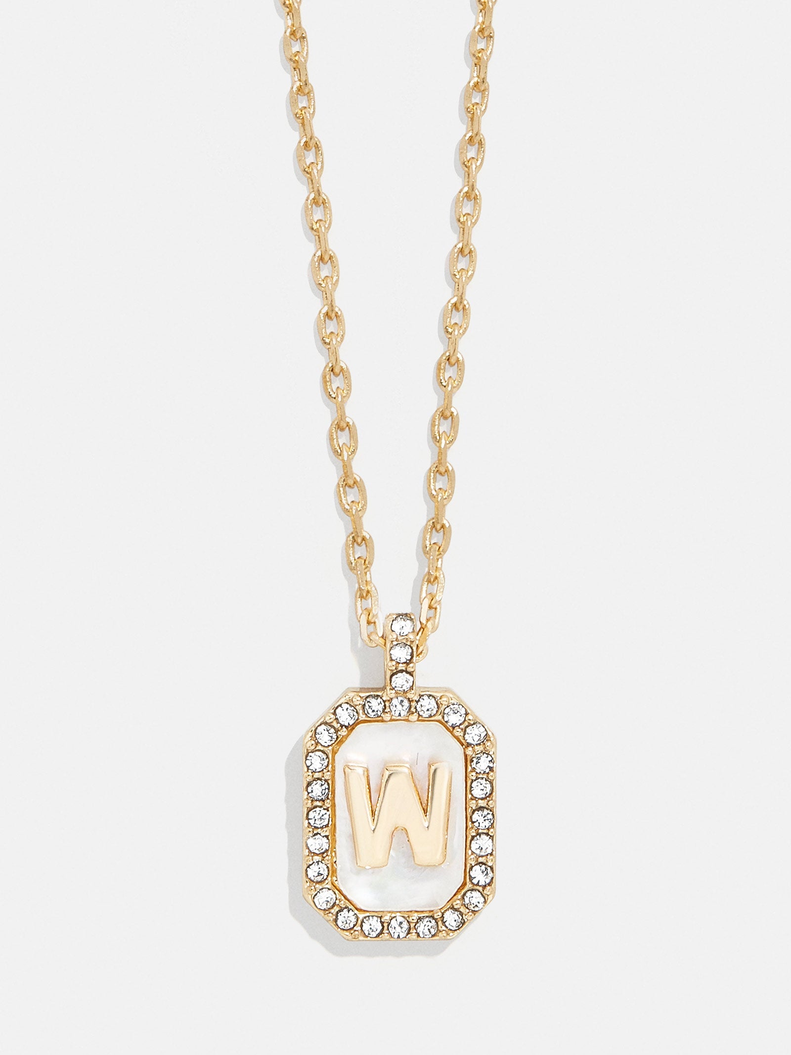 Gold &amp; Mother of Pearl Initial Necklace