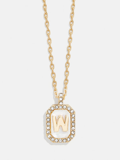 Gold &amp; Mother of Pearl Initial Necklace