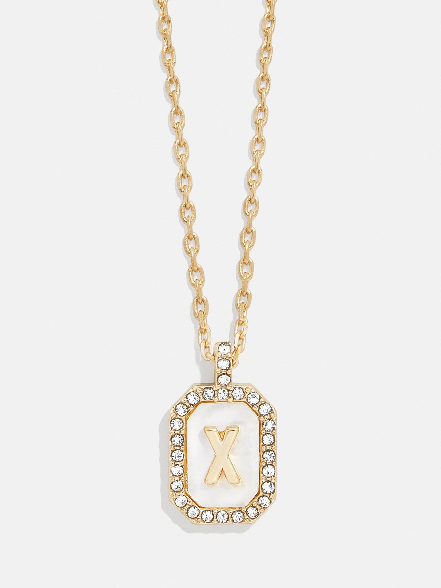 Gold &amp; Mother of Pearl Initial Necklace