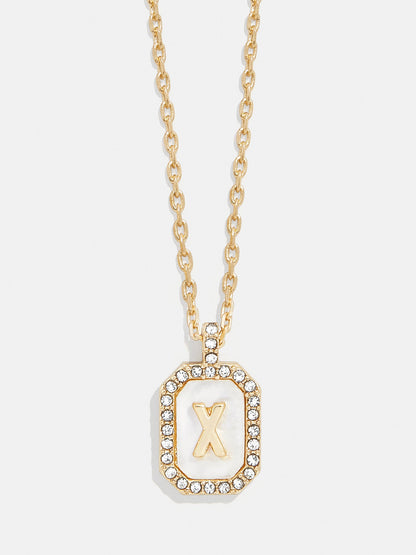 Gold &amp; Mother of Pearl Initial Necklace