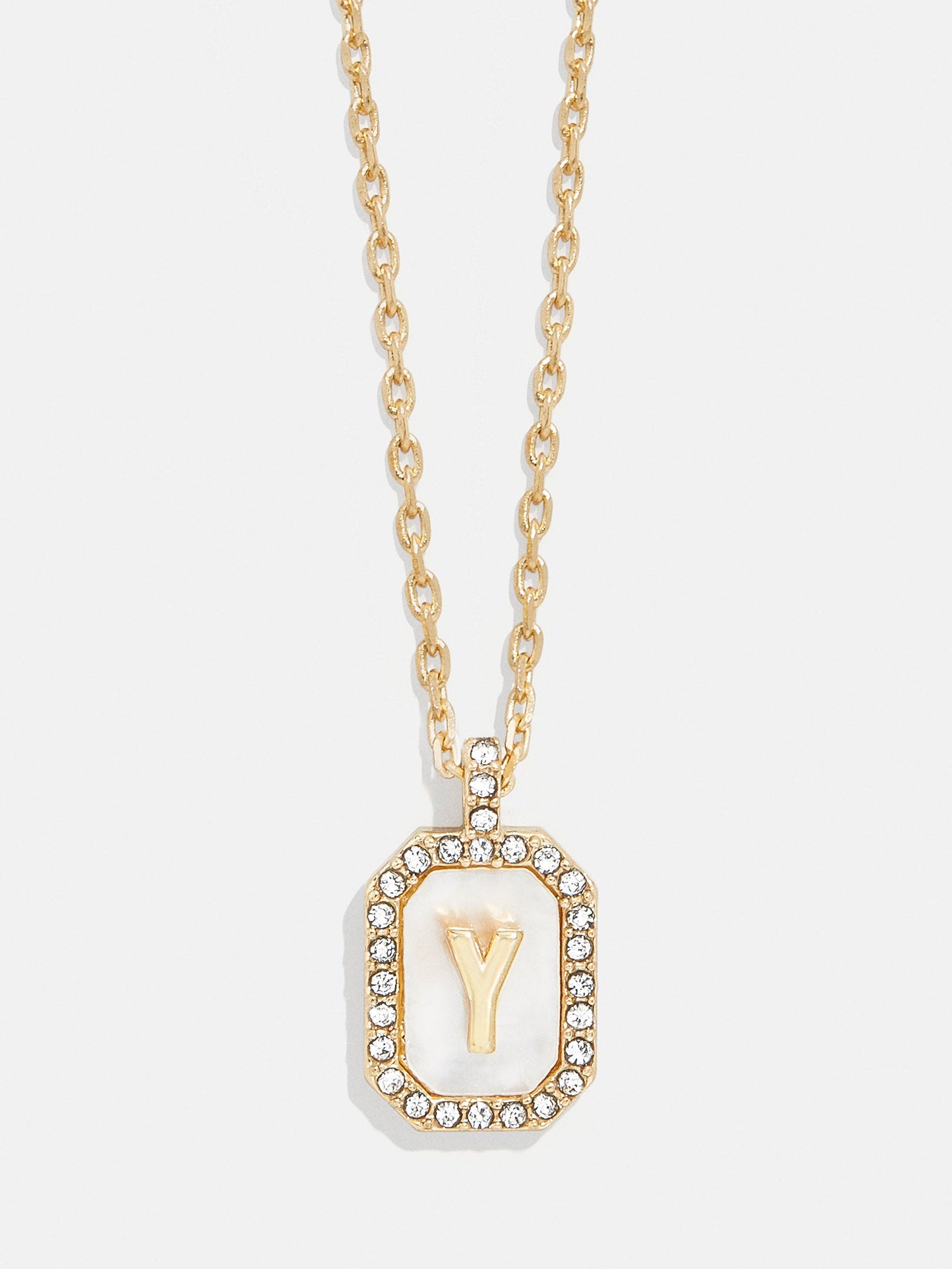 Gold &amp; Mother of Pearl Initial Necklace