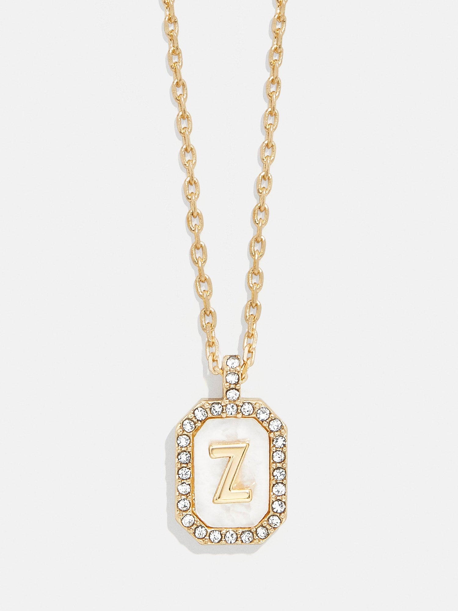 Gold &amp; Mother of Pearl Initial Necklace