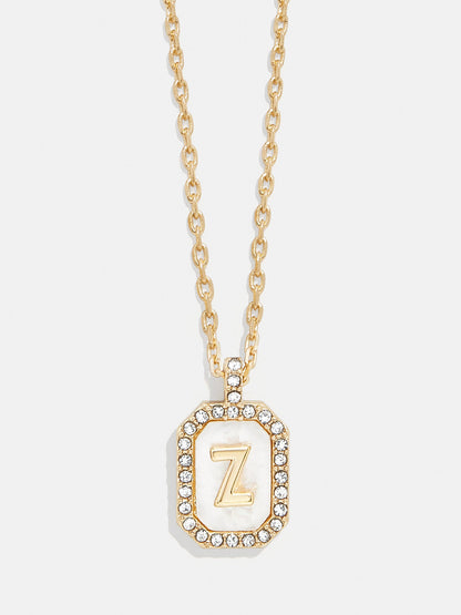 Gold &amp; Mother of Pearl Initial Necklace