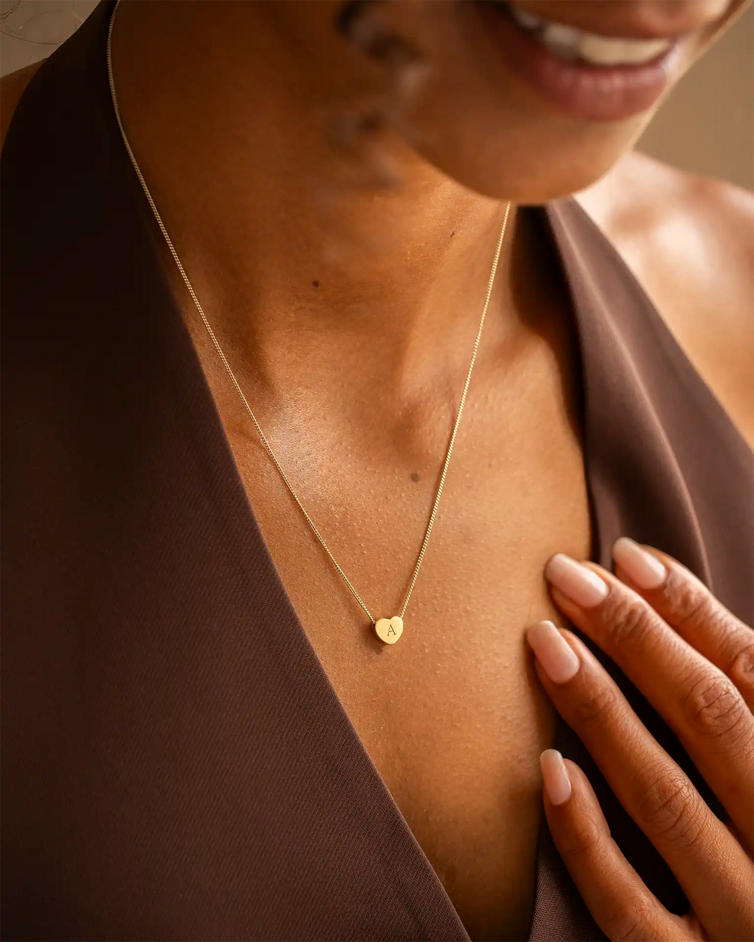 Mini Heart Initial Personalized Necklace