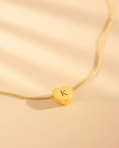 Mini Heart Initial Personalized Necklace