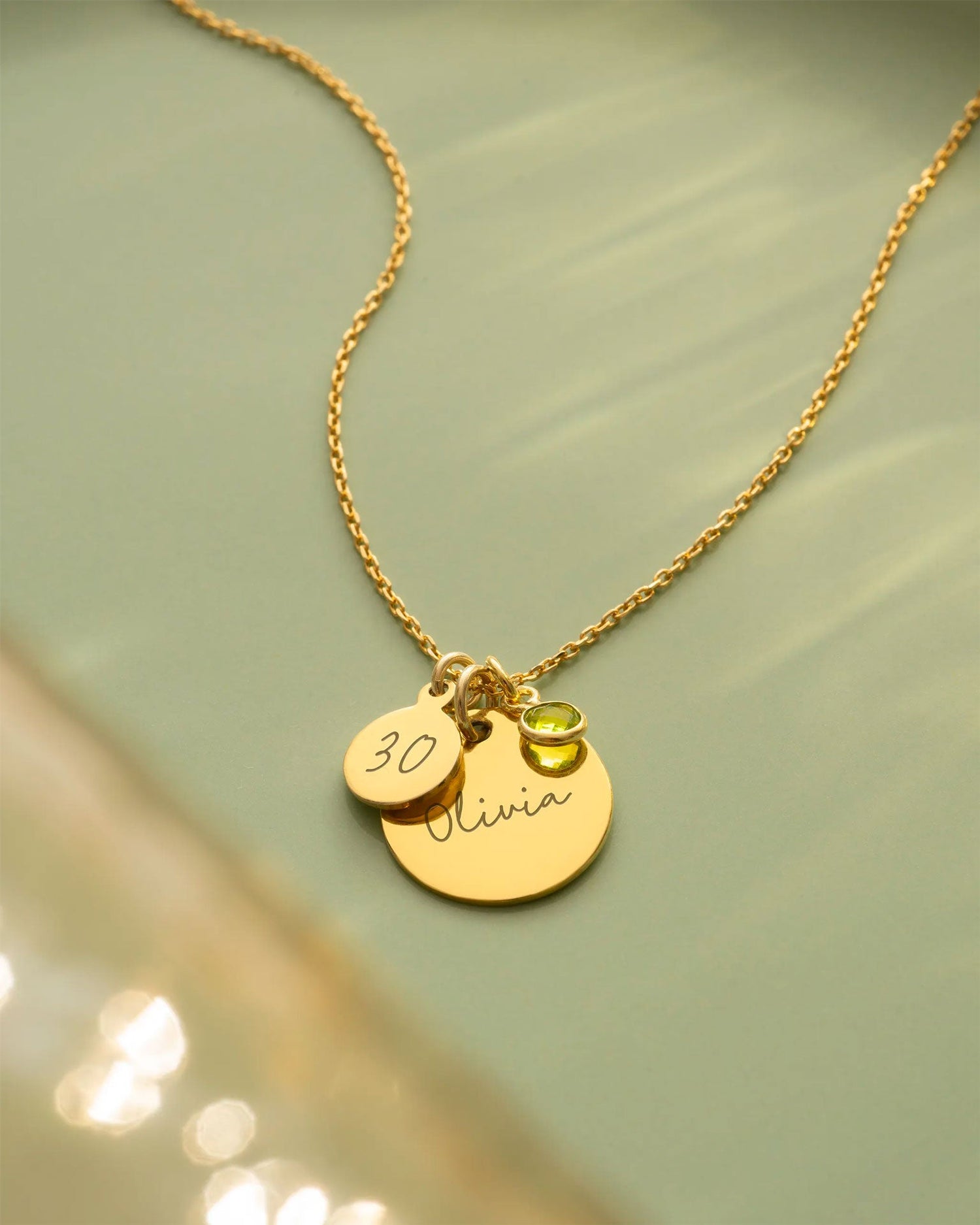 Personalised Birthday Disc Name Necklace