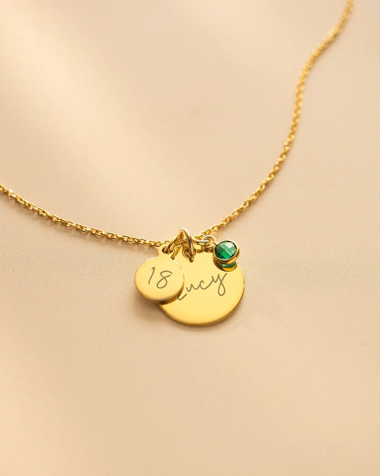 Personalised Birthday Disc Name Necklace