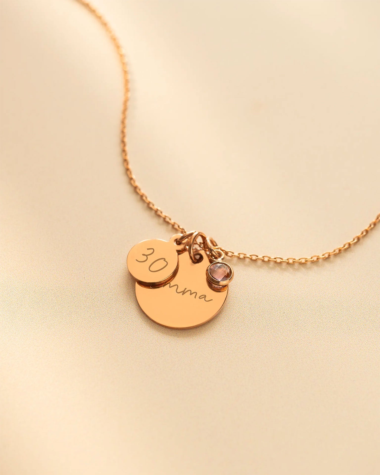 Personalised Birthday Disc Name Necklace