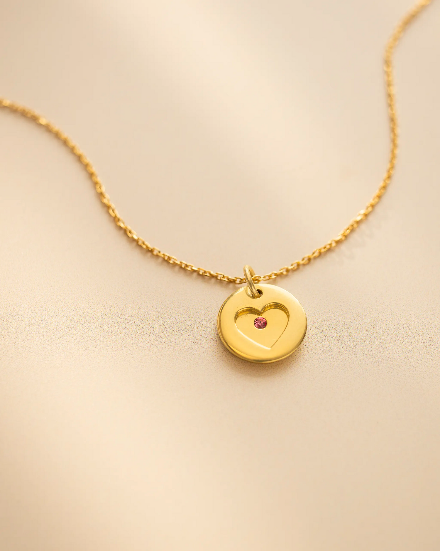 Personalised Secret Message Heart Birthstone Necklace