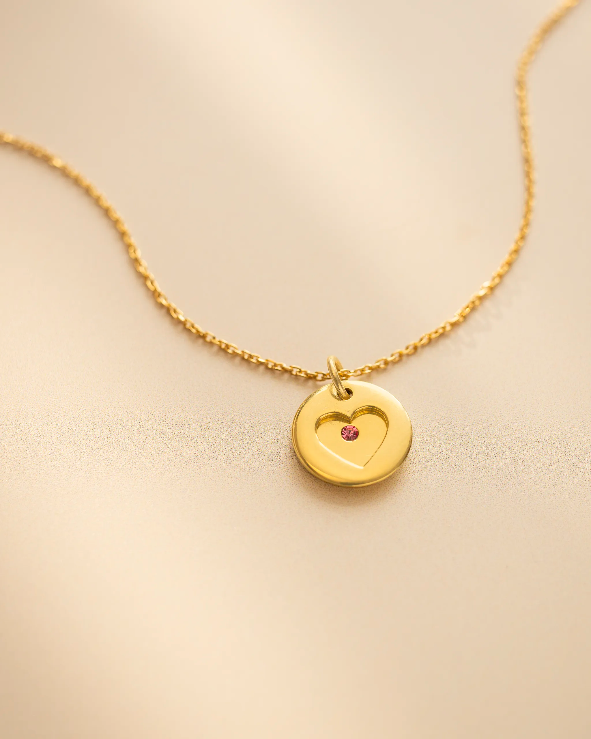 Personalised Secret Message Heart Birthstone Necklace