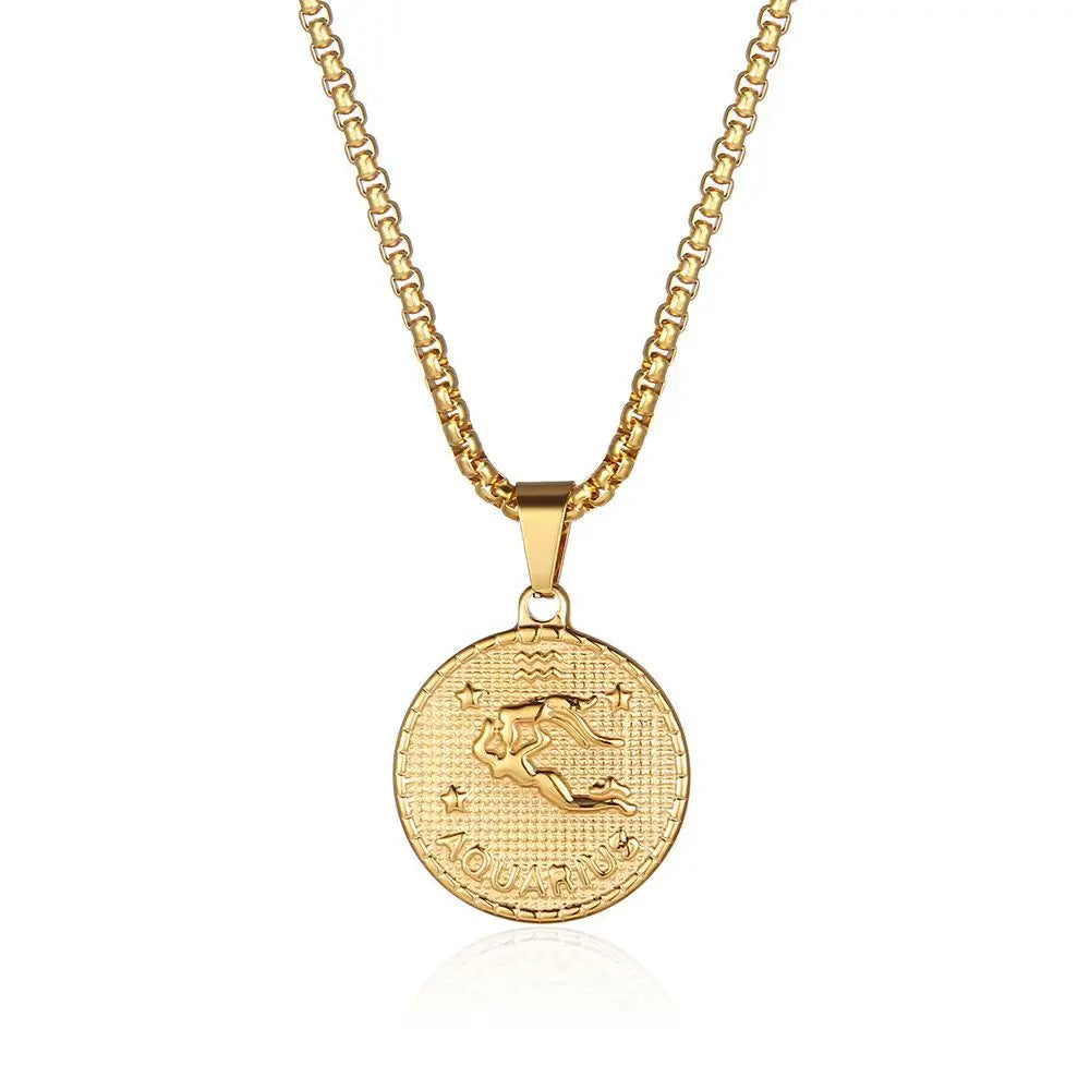 Zodiac Coin Necklace