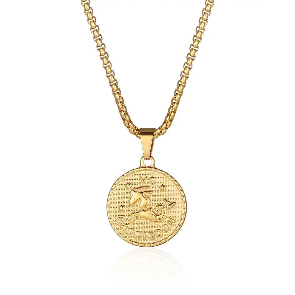 Zodiac Coin Necklace