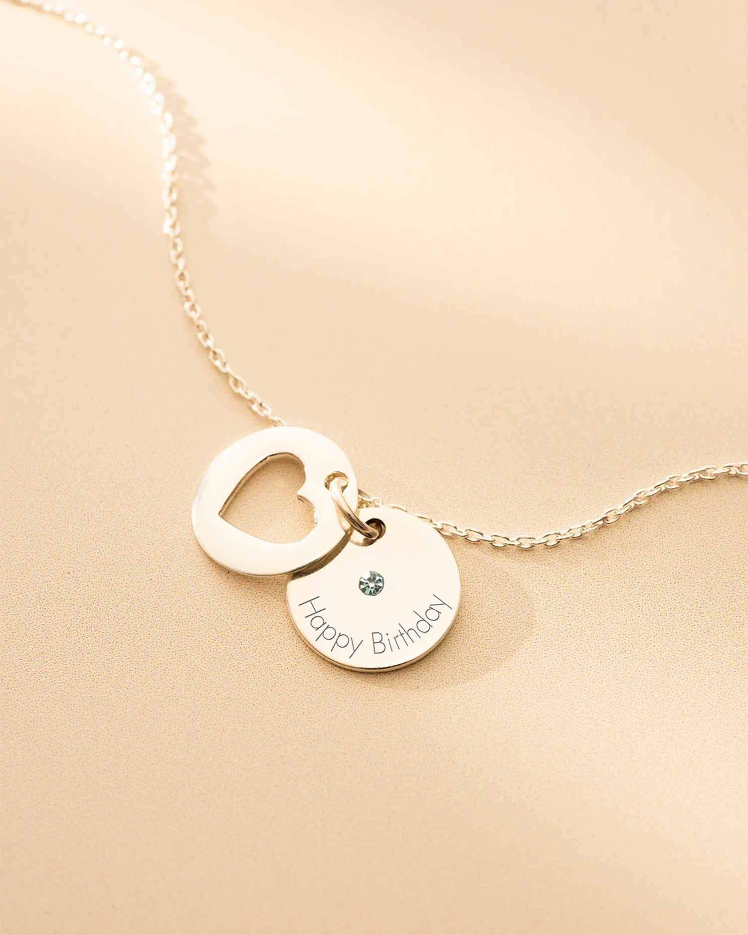 Personalised Secret Message Heart Birthstone Bracelet