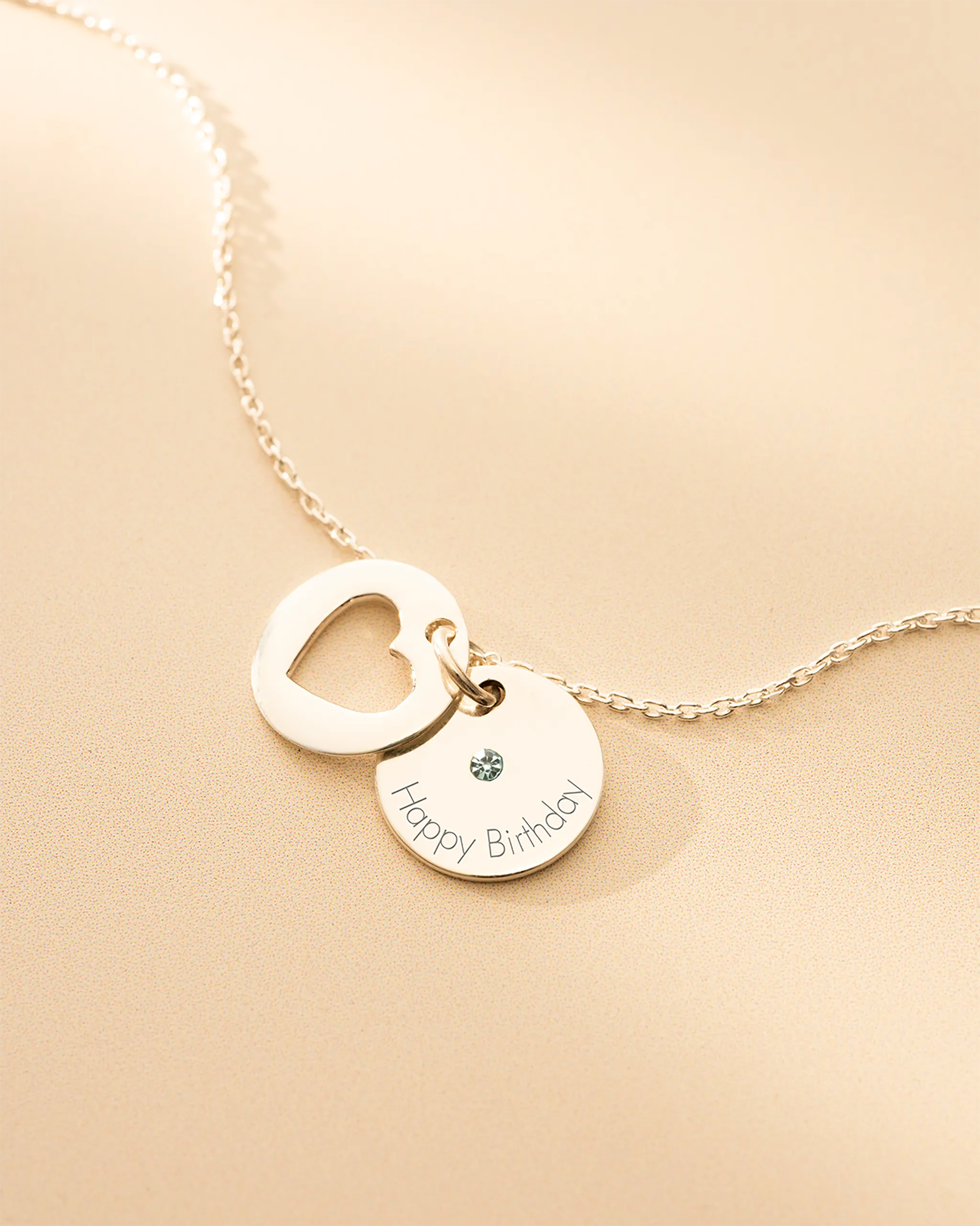 Personalised Secret Message Heart Birthstone Bracelet