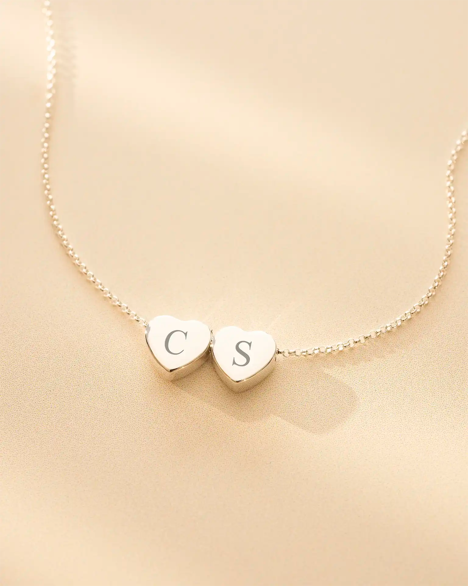 Family Mini Hearts Personalized Initial Necklace
