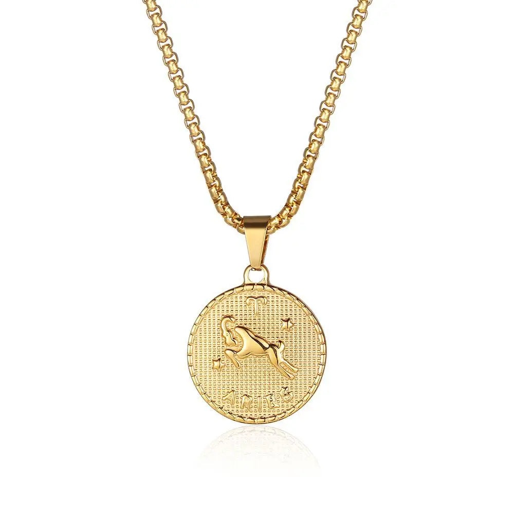 Zodiac Coin Necklace