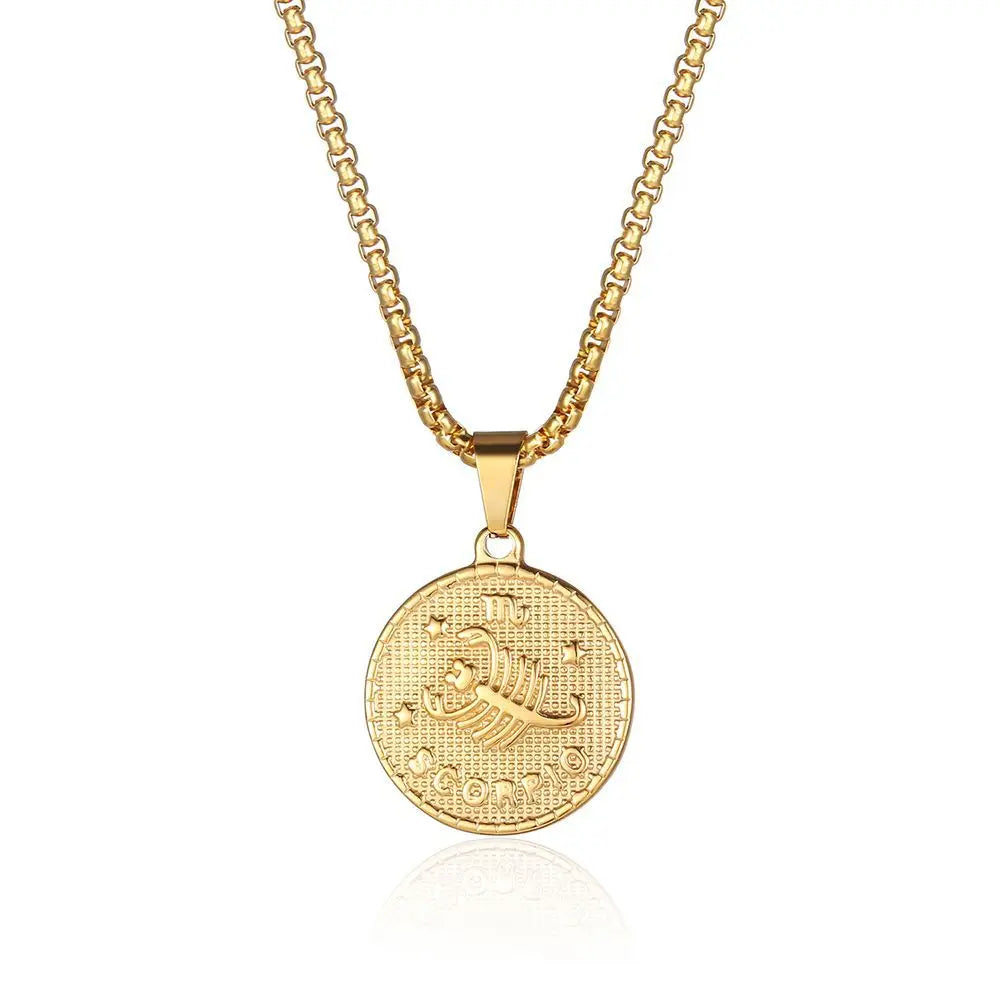 Zodiac Coin Necklace