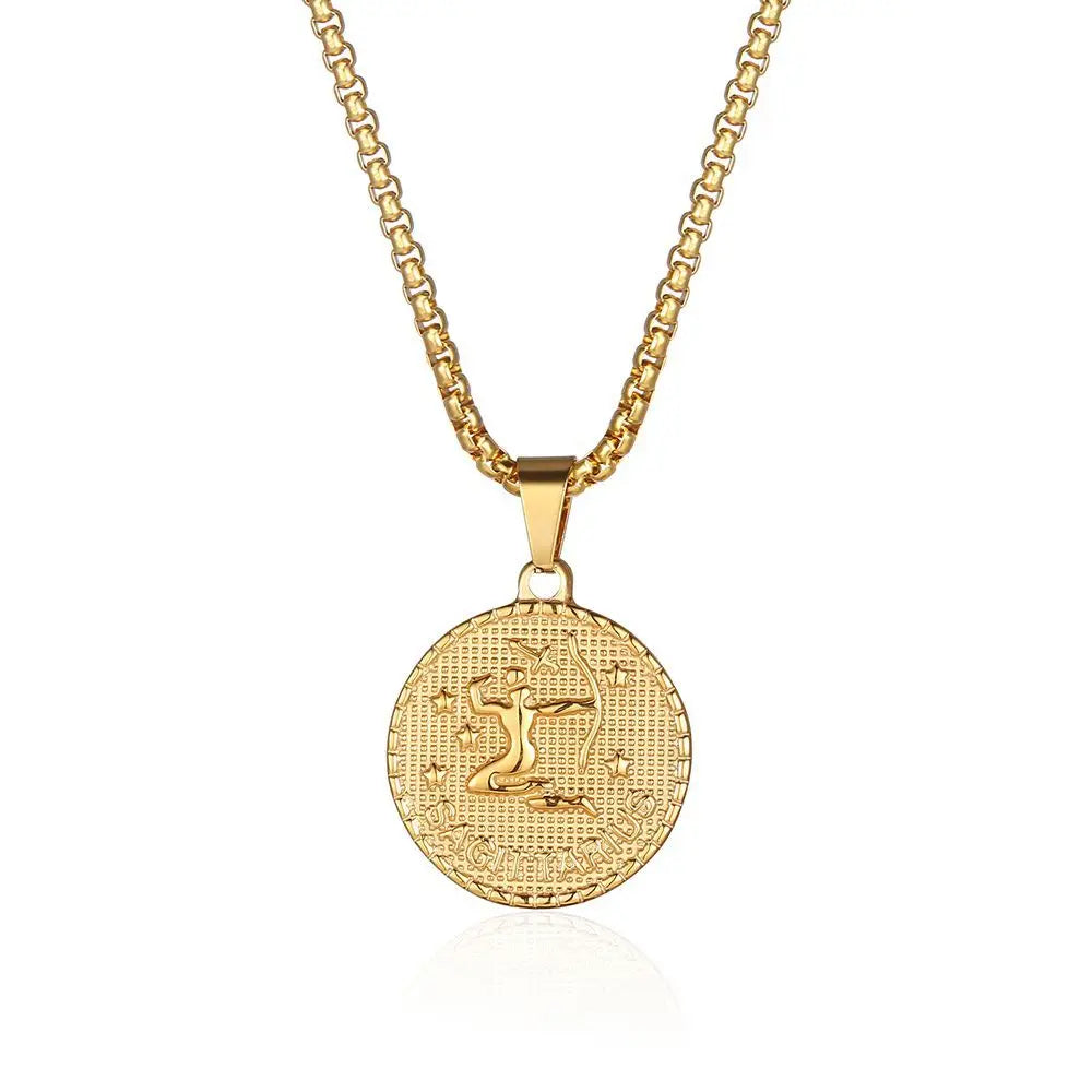 Zodiac Coin Necklace