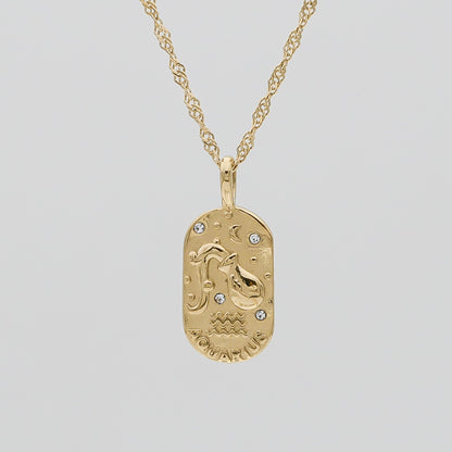 Zodiac Tarot Card Necklace