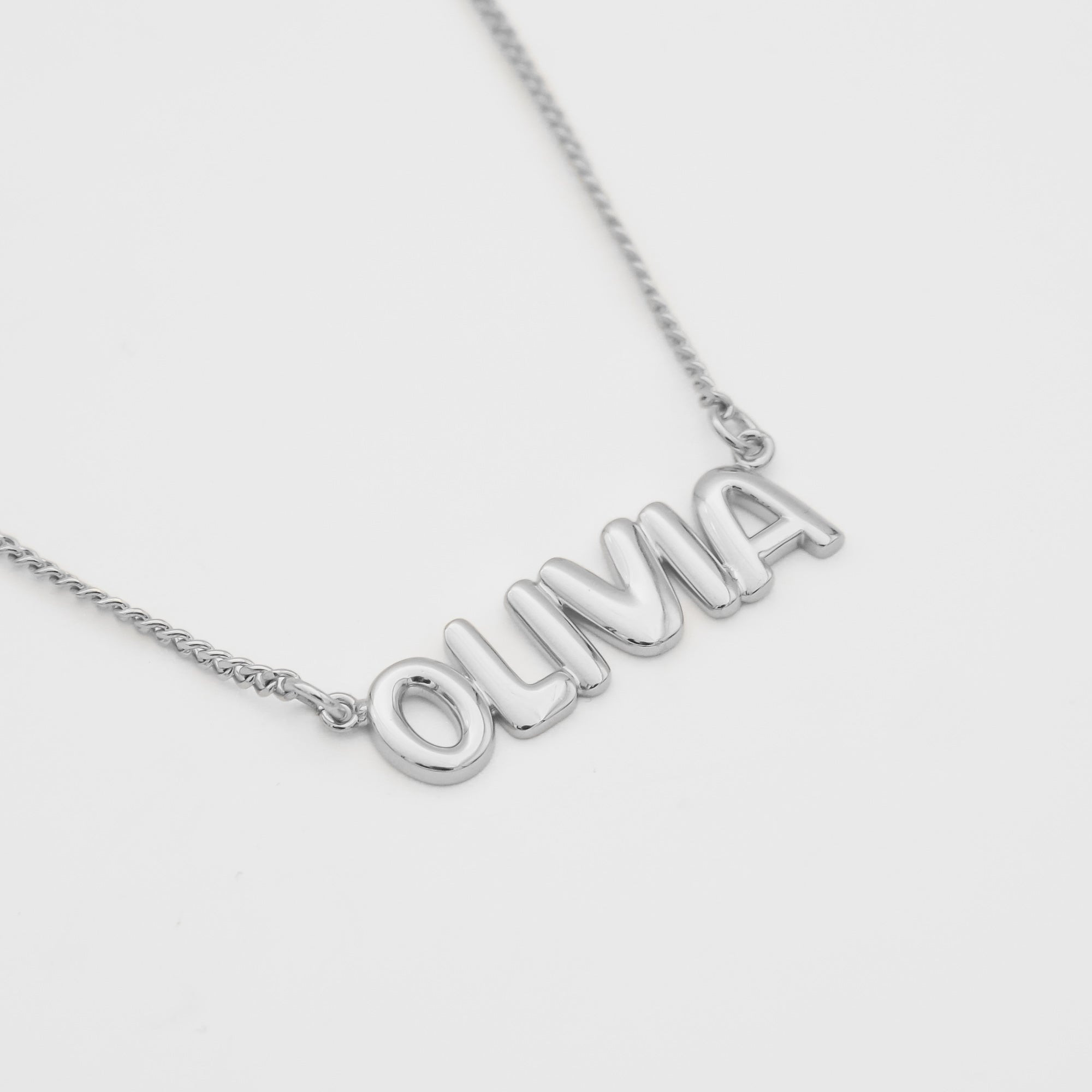 Custom Bubble Name Necklace