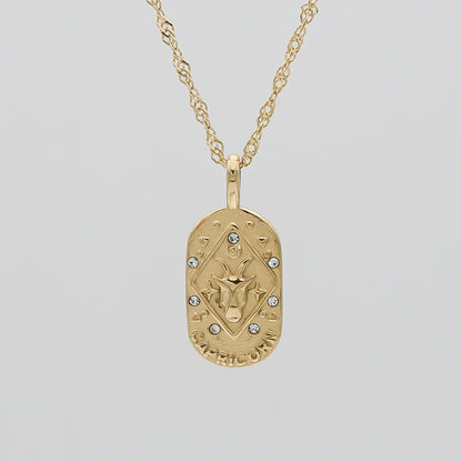 Zodiac Tarot Card Necklace