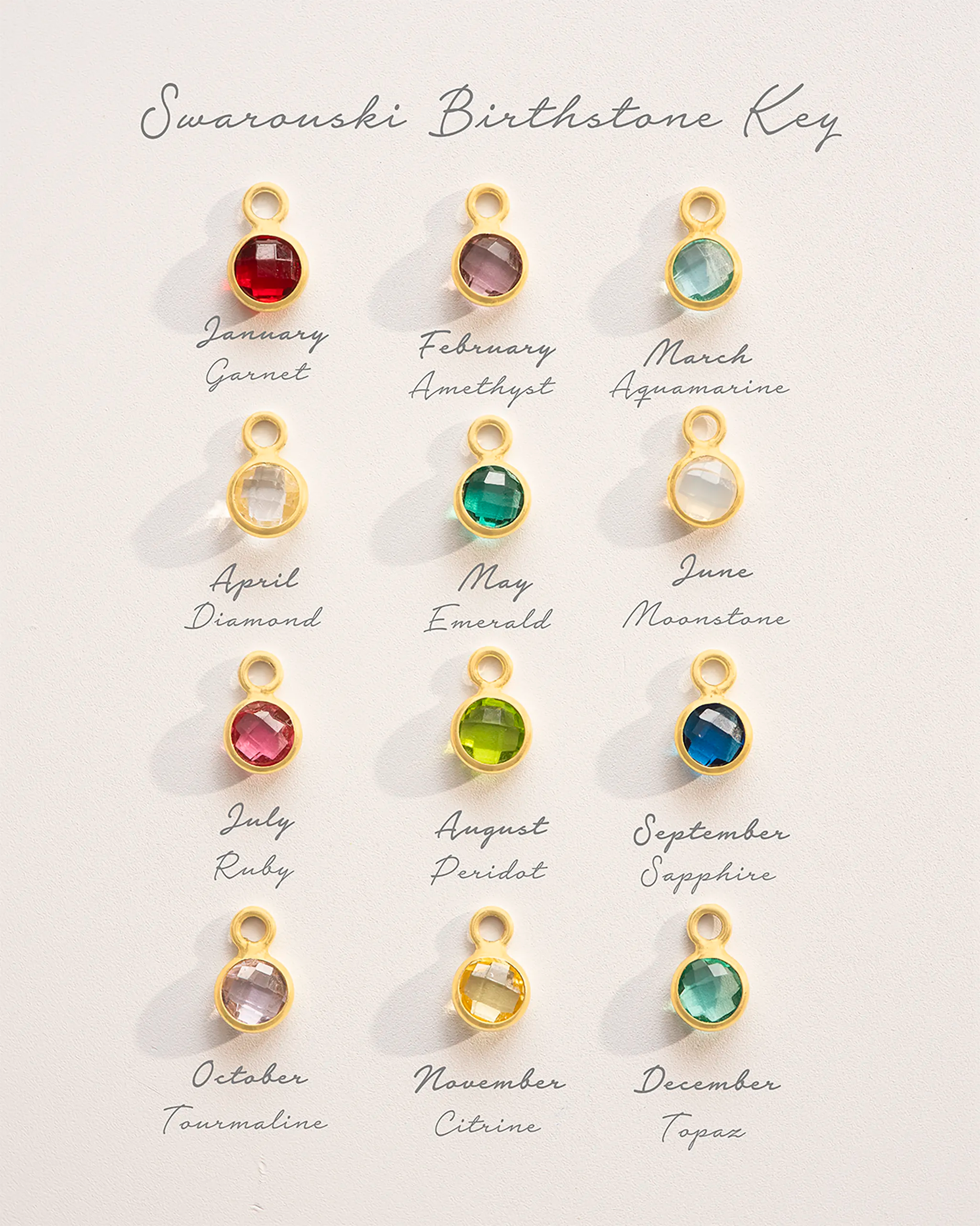Initial &amp; Birthstone Personalized Necklace
