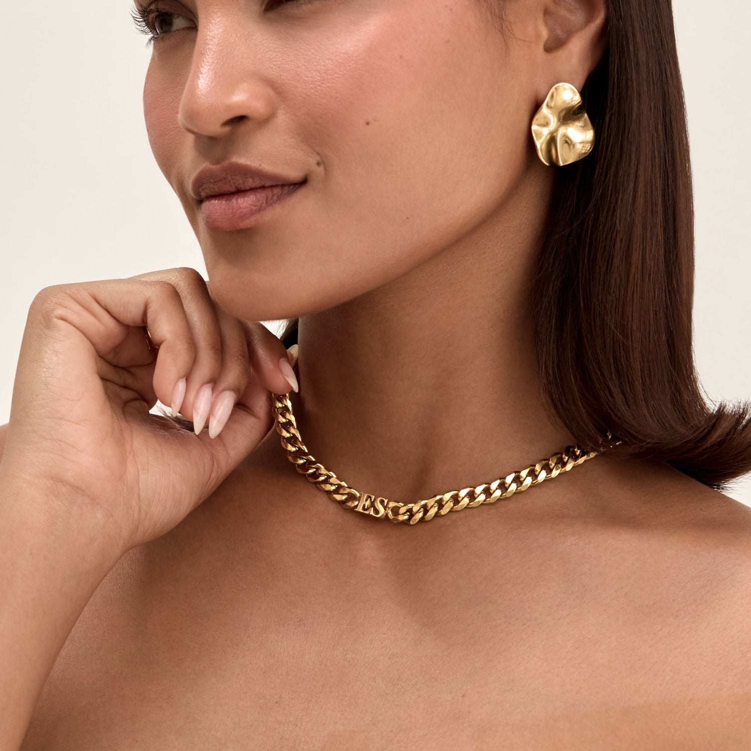 Personalised Cuban Chain Initial Choker