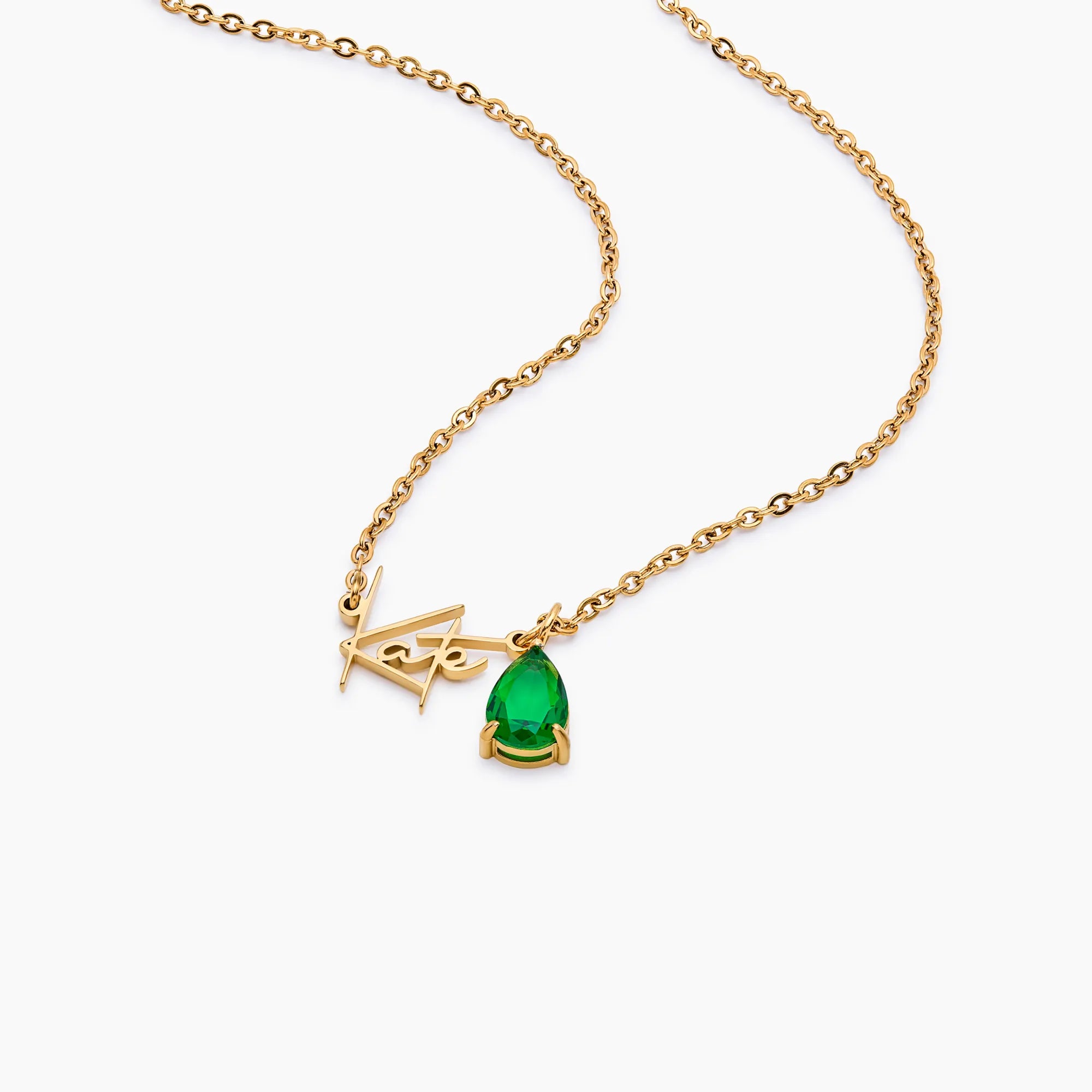 Signature Name &amp; Birthstone Necklace