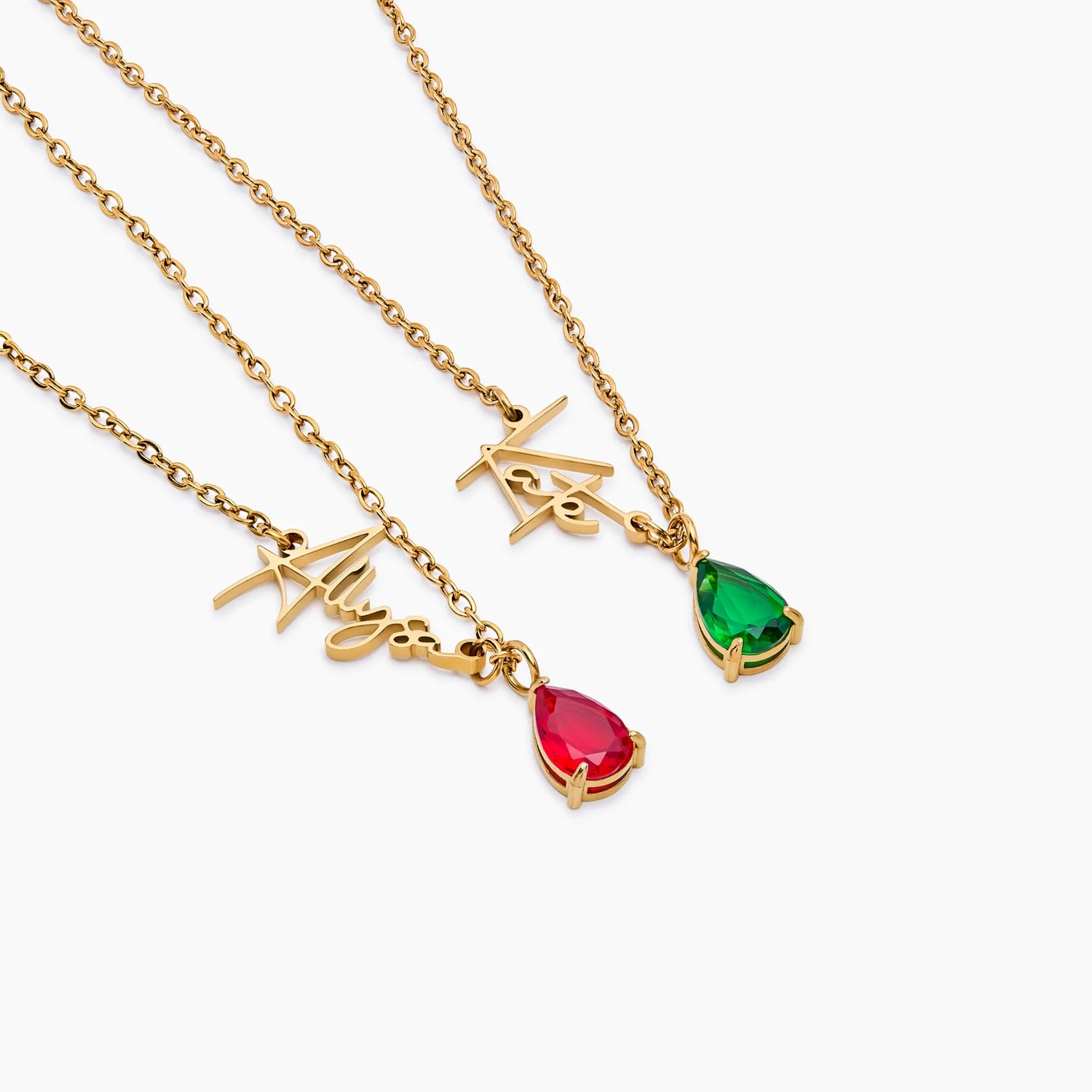 Signature Name &amp; Birthstone Necklace