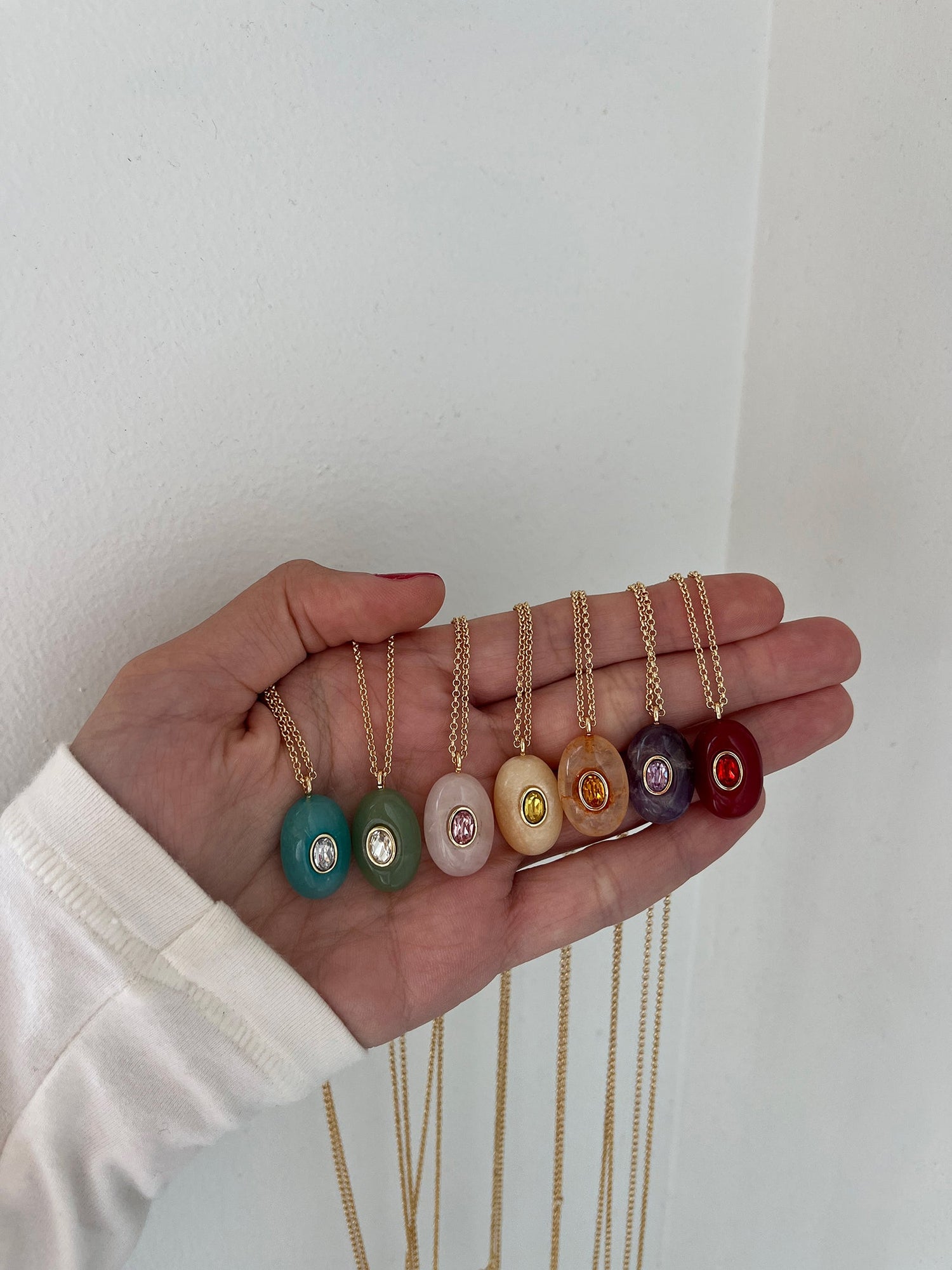 Semi-Precious Pendant Necklace