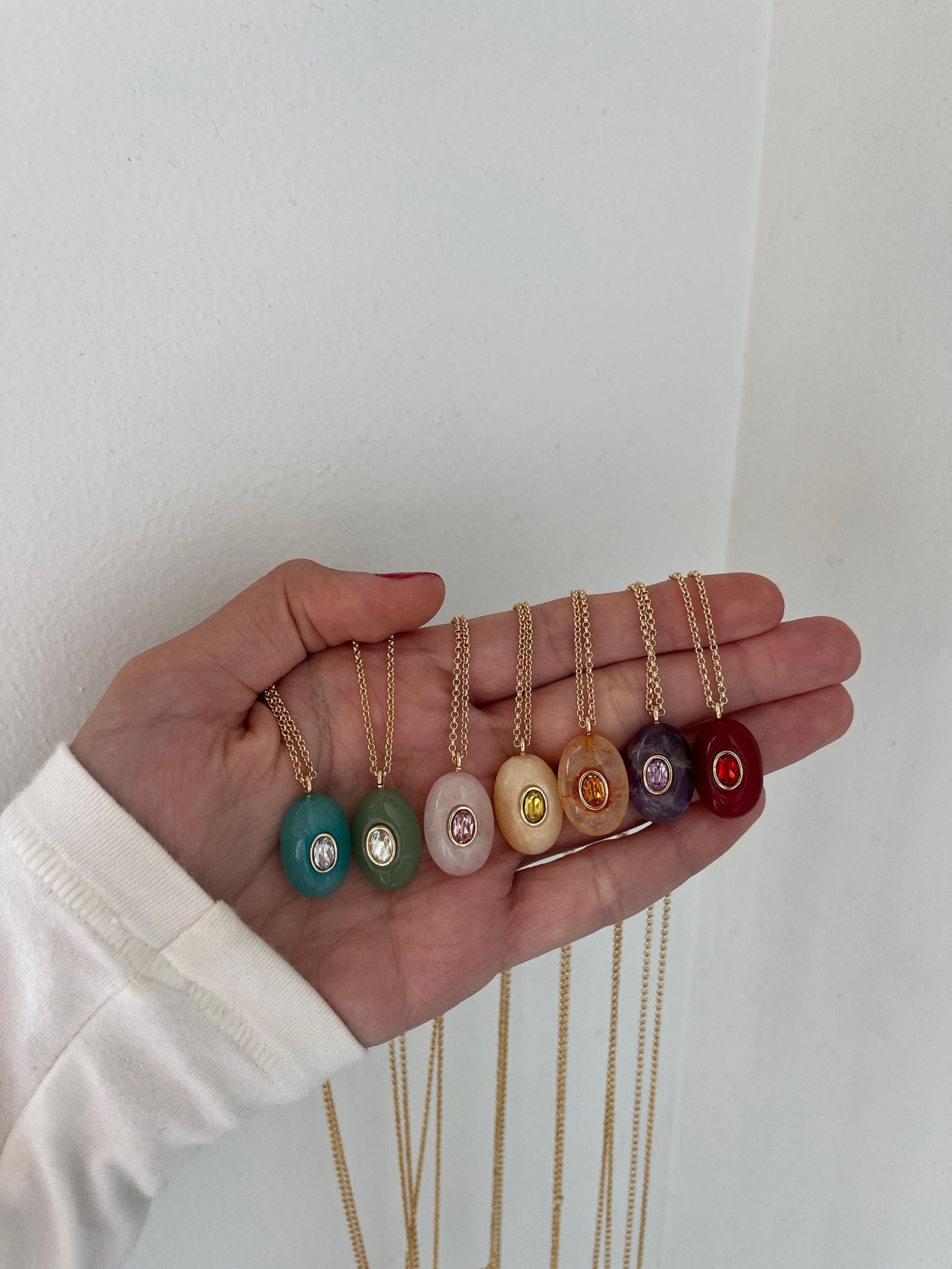 Semi-Precious Pendant Necklace