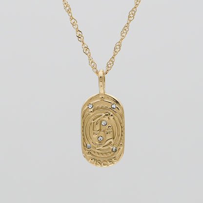 Zodiac Tarot Card Necklace