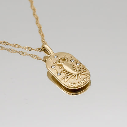 Zodiac Tarot Card Necklace