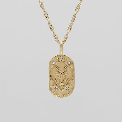 Zodiac Tarot Card Necklace