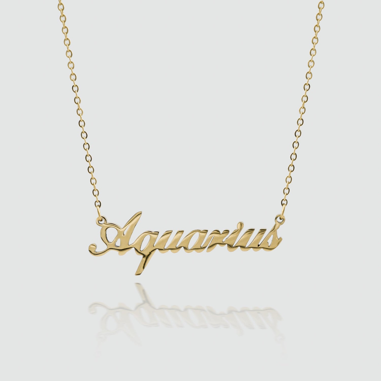 Zodiac Name Necklace
