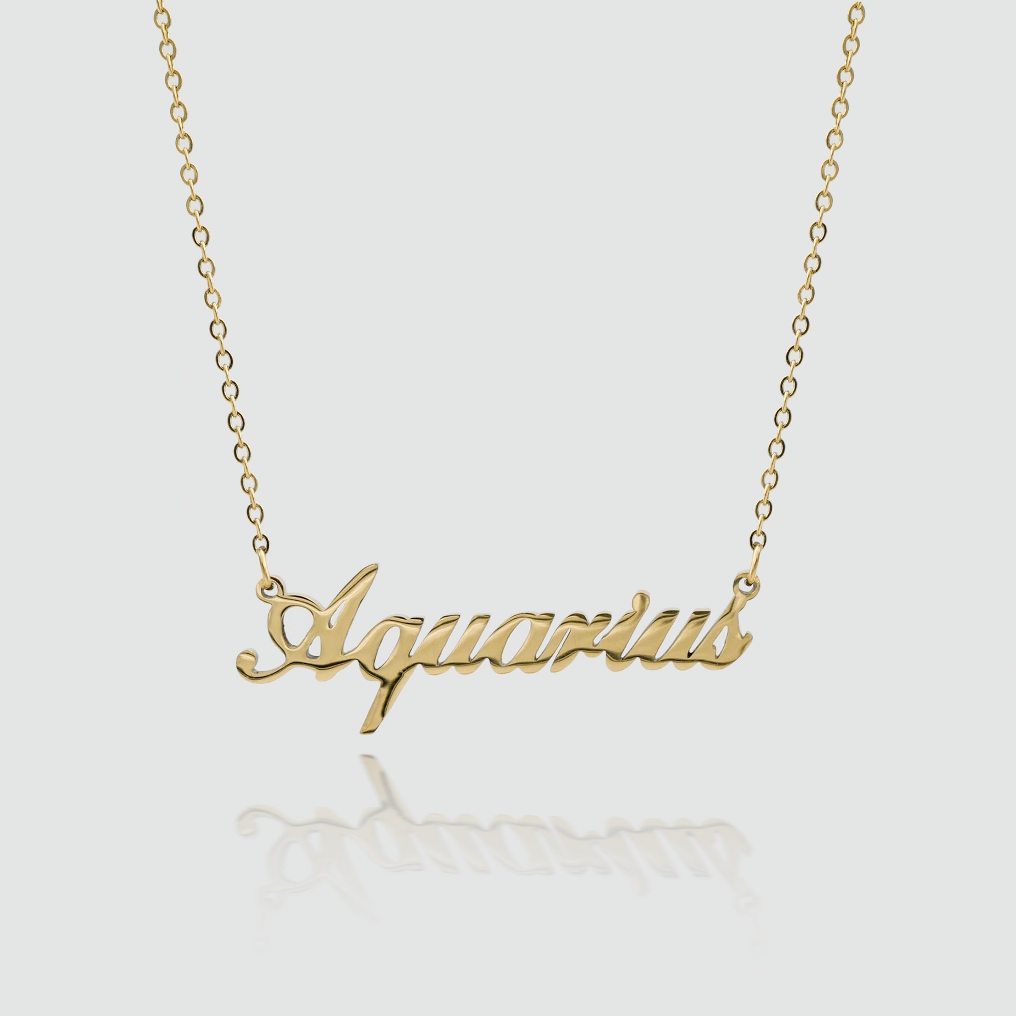 Zodiac Name Necklace