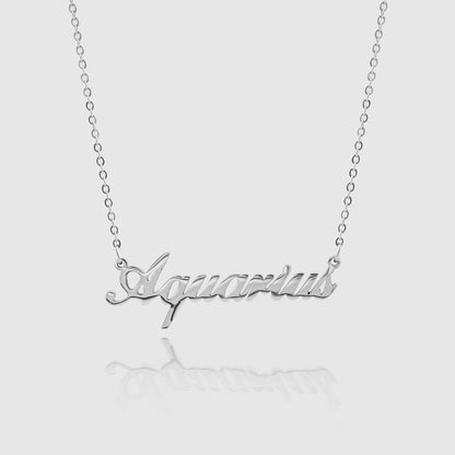 Zodiac Name Necklace
