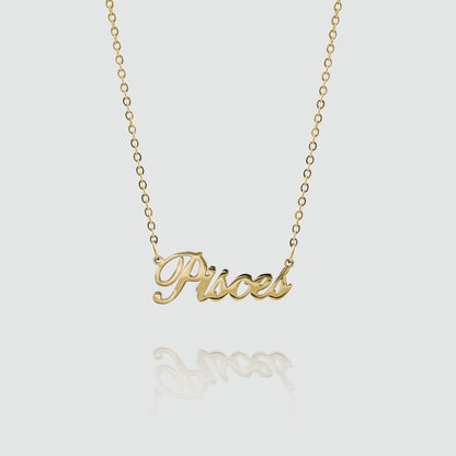 Zodiac Name Necklace