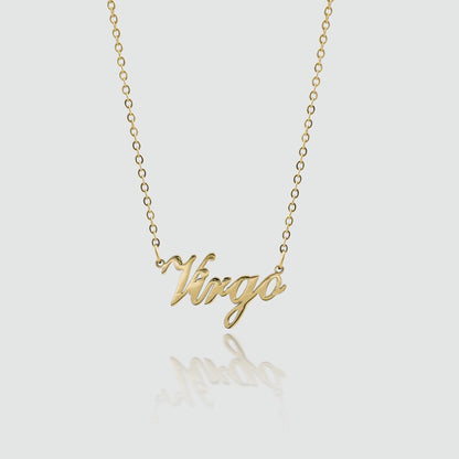 Zodiac Name Necklace
